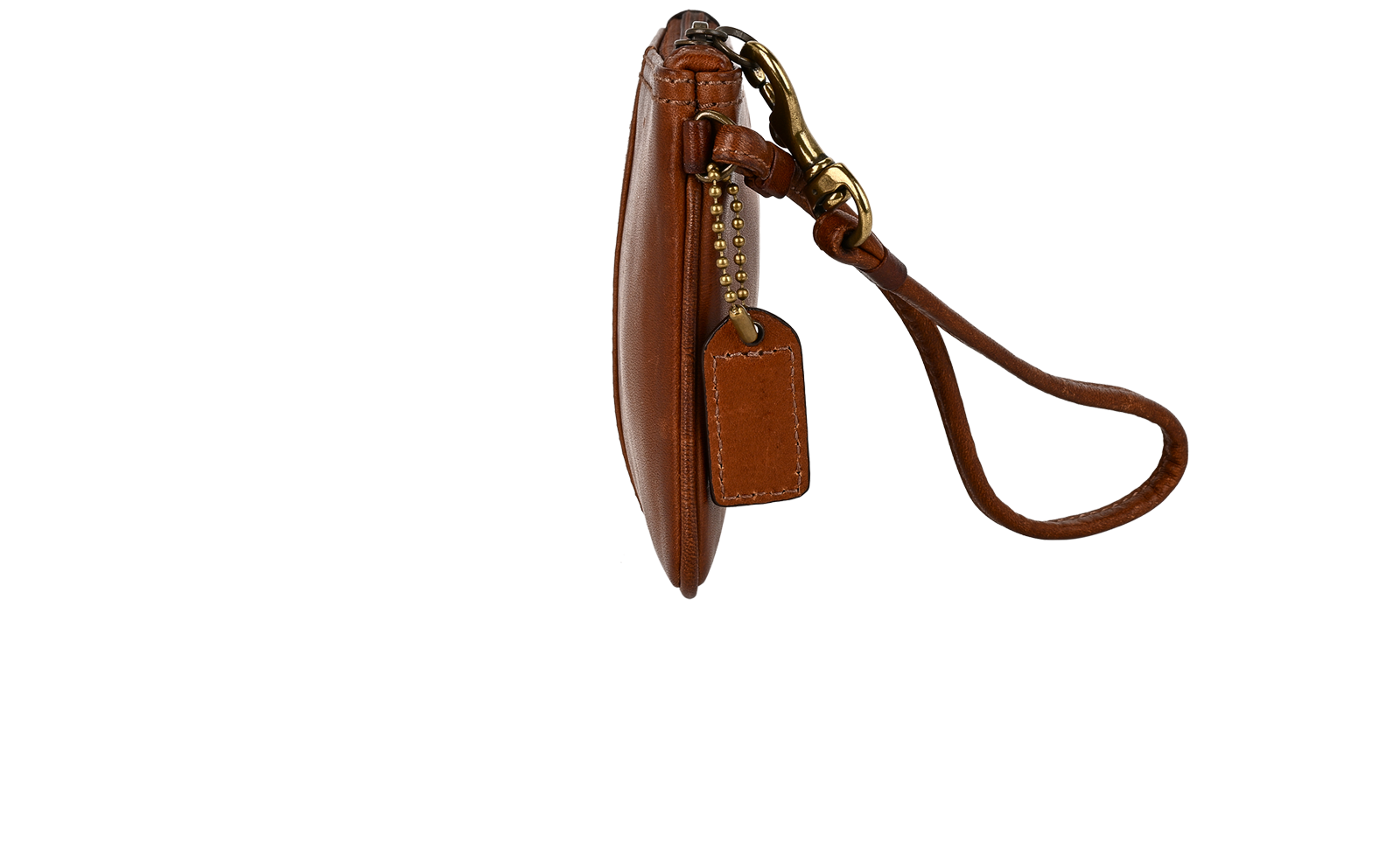 Coach Vintage Logo Wristlet, &pound;45, Accessories, Brown, Leather, Side view